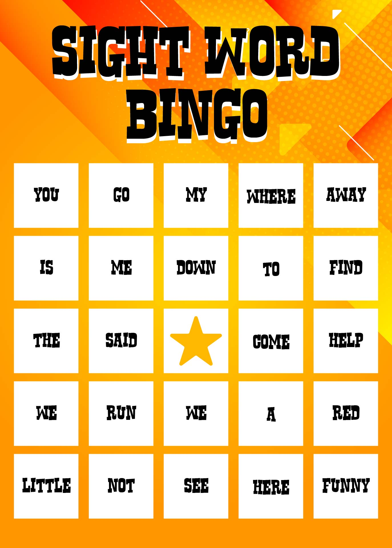 9 Best Sight Word Bingo Cards Printable Printablee