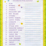 Baby Shower Words Scrambles Printable Activity Shelter