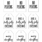 Black White Christmas Gift Tags Printable pdf Christmas Gift Tags