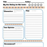 Book Report Worksheet Printable Book Report Template Middle