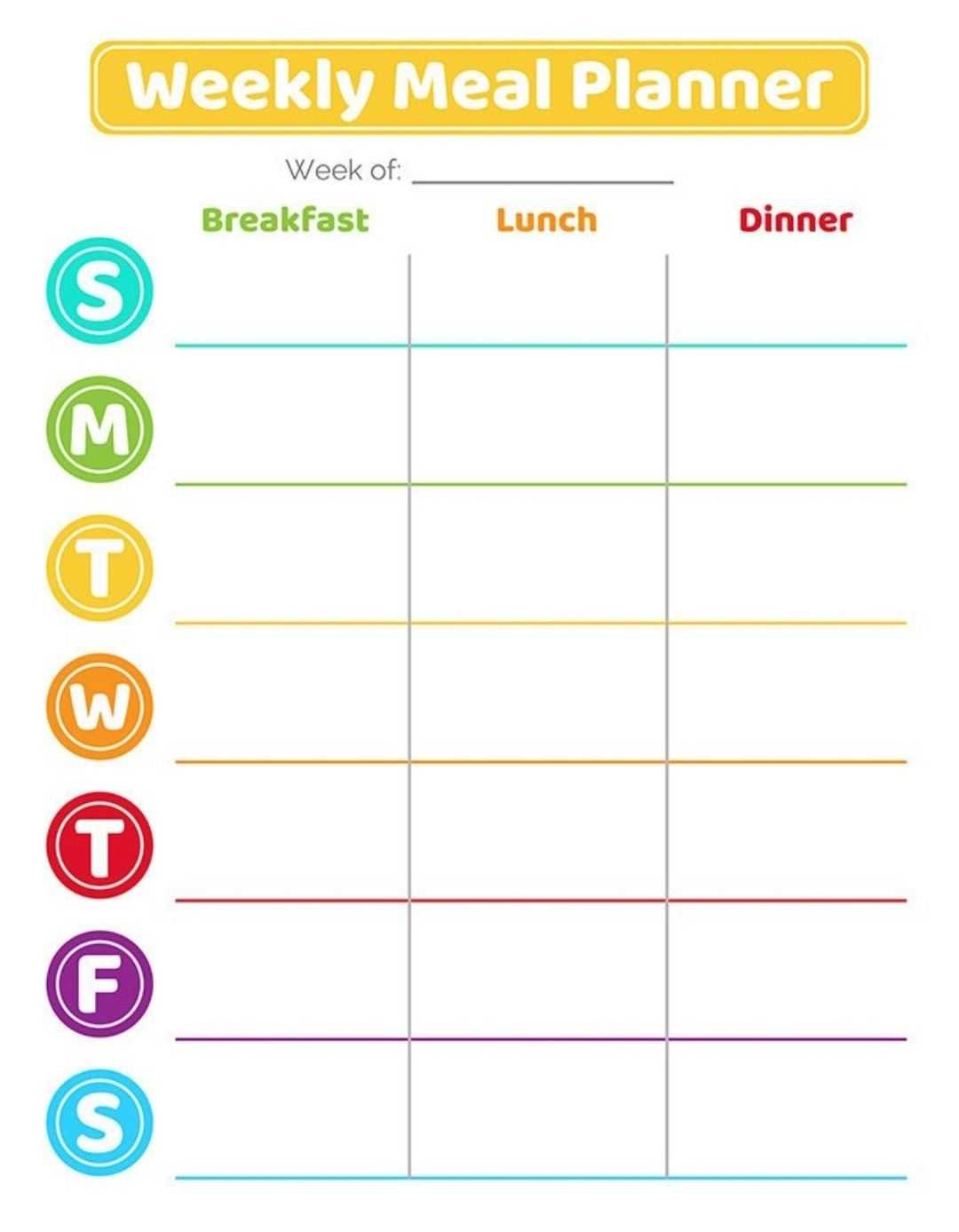 Bullet Journal Weekly Diet Plan Printable Template Weekly Meal 