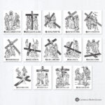 Catholic Coloring Pages Stations Of The Cross Bundle Of 14 Lent