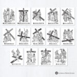 Catholic Coloring Pages Stations Of The Cross Bundle Of 14 Lent