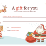 Christmas Gift Certificate Download A FREE Personalized Template