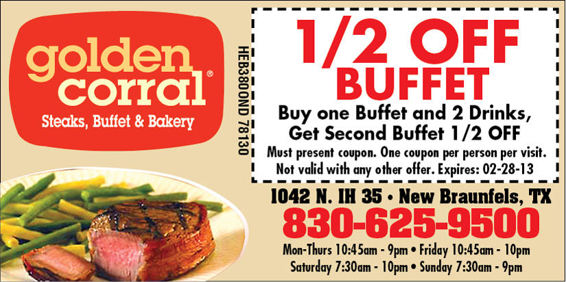 Coupons For Golden Corral Golden Corral Buffet Coupons