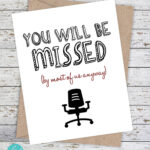 Coworker Card Funny Miss You Card Good Luck Card Funny Goodbye Card