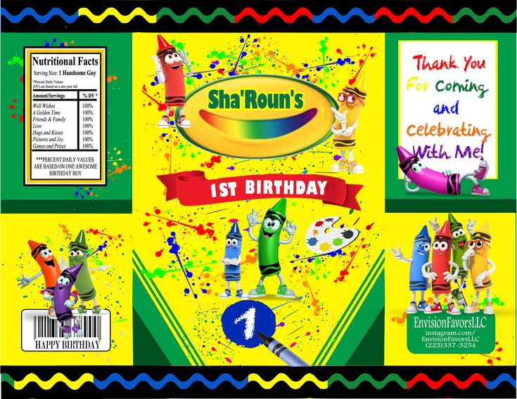 Crayola Crayon Label Template Unique Crayons Chip Bags Crayon Art Party 