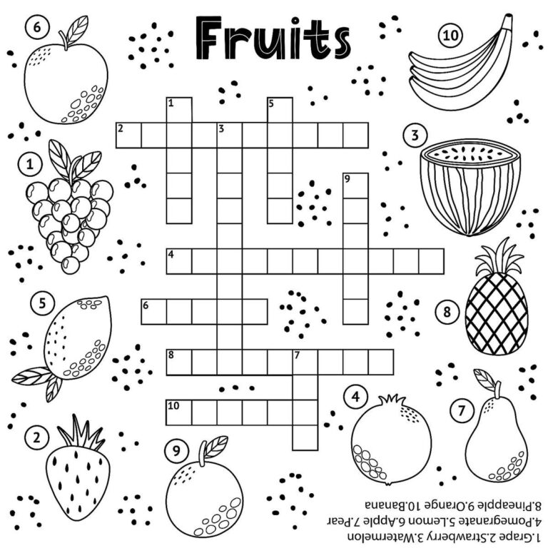 Crossword Puzzles For Kids Fun Free Printable Crossword Puzzle