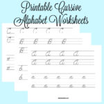 Cursive Uppercase Alphabet Worksheet AlphabetWorksheetsFree