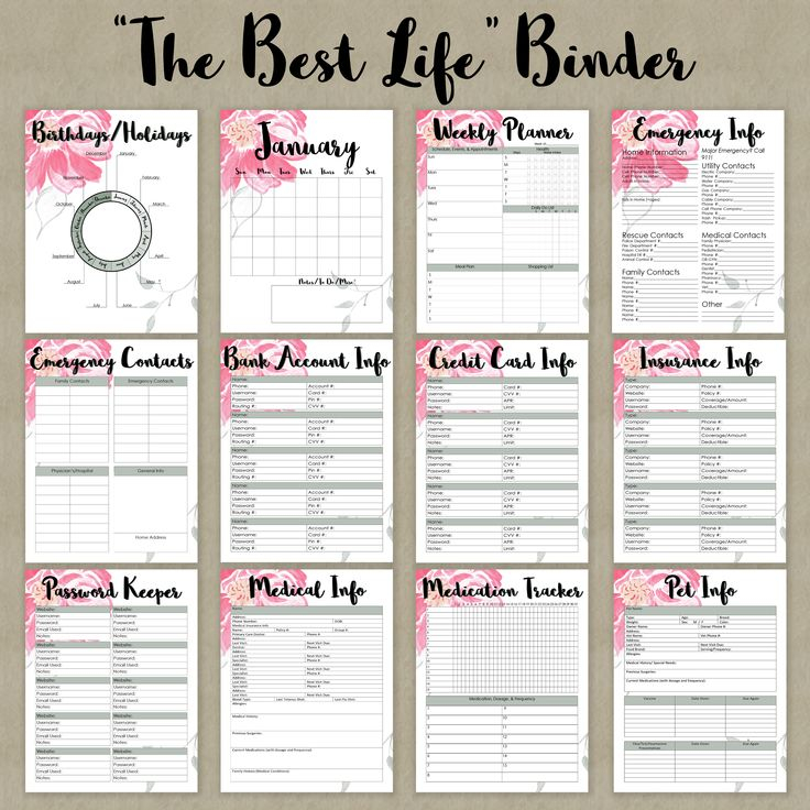 CUSTOMIZABLE Home Management Planner Printables 2021 2022 Etsy Life 