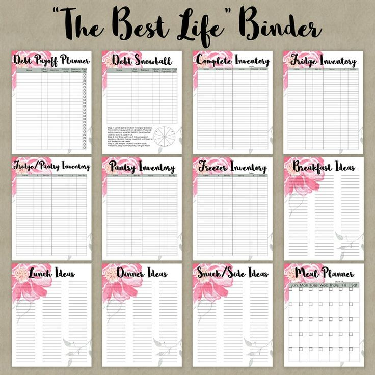CUSTOMIZABLE Home Management Planner Printables 2021 2022 Etsy 