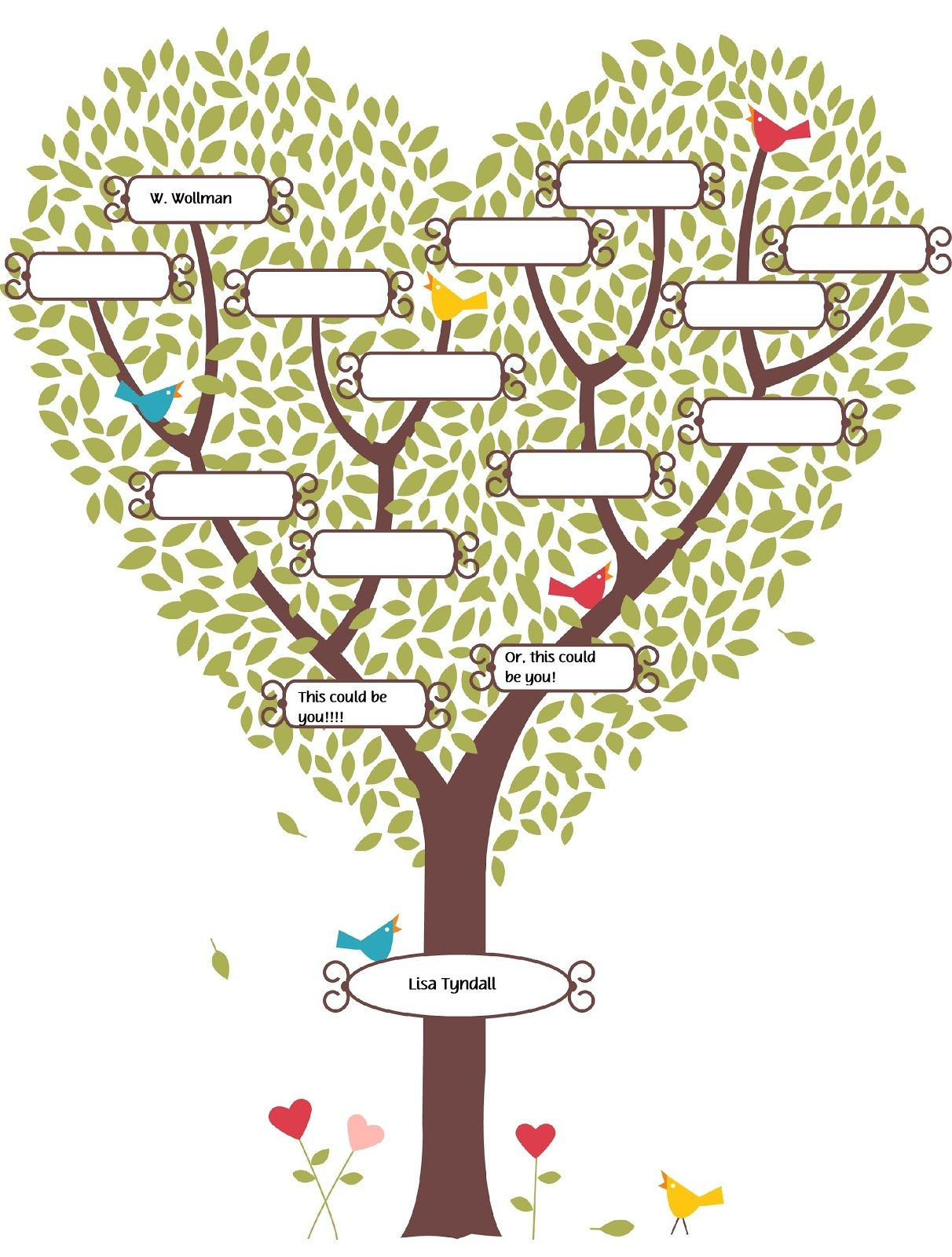 Cute Fill In The Blank Family Tree LDS Pinterest Blank Family 