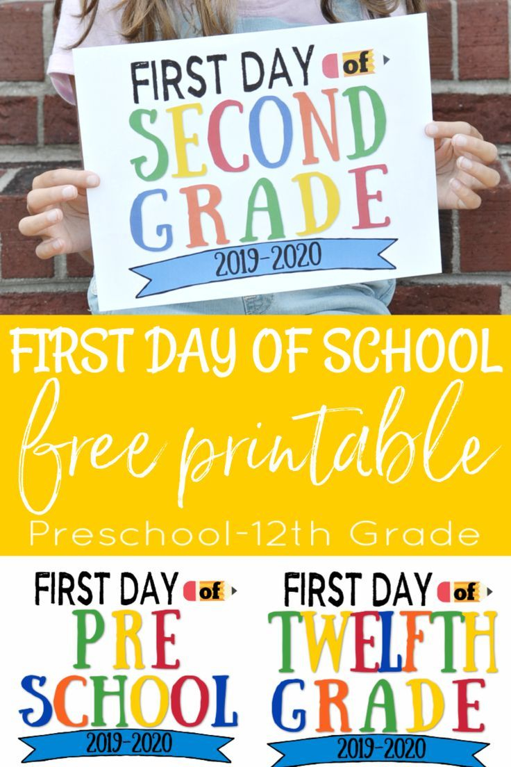 Cute Free First Day Of School Sign 2021 2022 School Signs First Day 