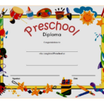 Diploma Certificate For Preschool FREE Printable 3 In 2020 Graduation