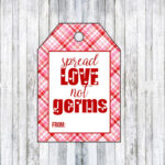 DIY PRINTABLE Tags Spread Love Not Germs Printable Valentines Day
