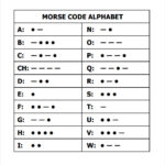 FREE 8 Sample Morse Code Alphabet Chart Templates In PDF MS Word