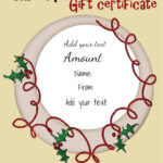 Free Christmas Gift Certificate Template Customize Online Download