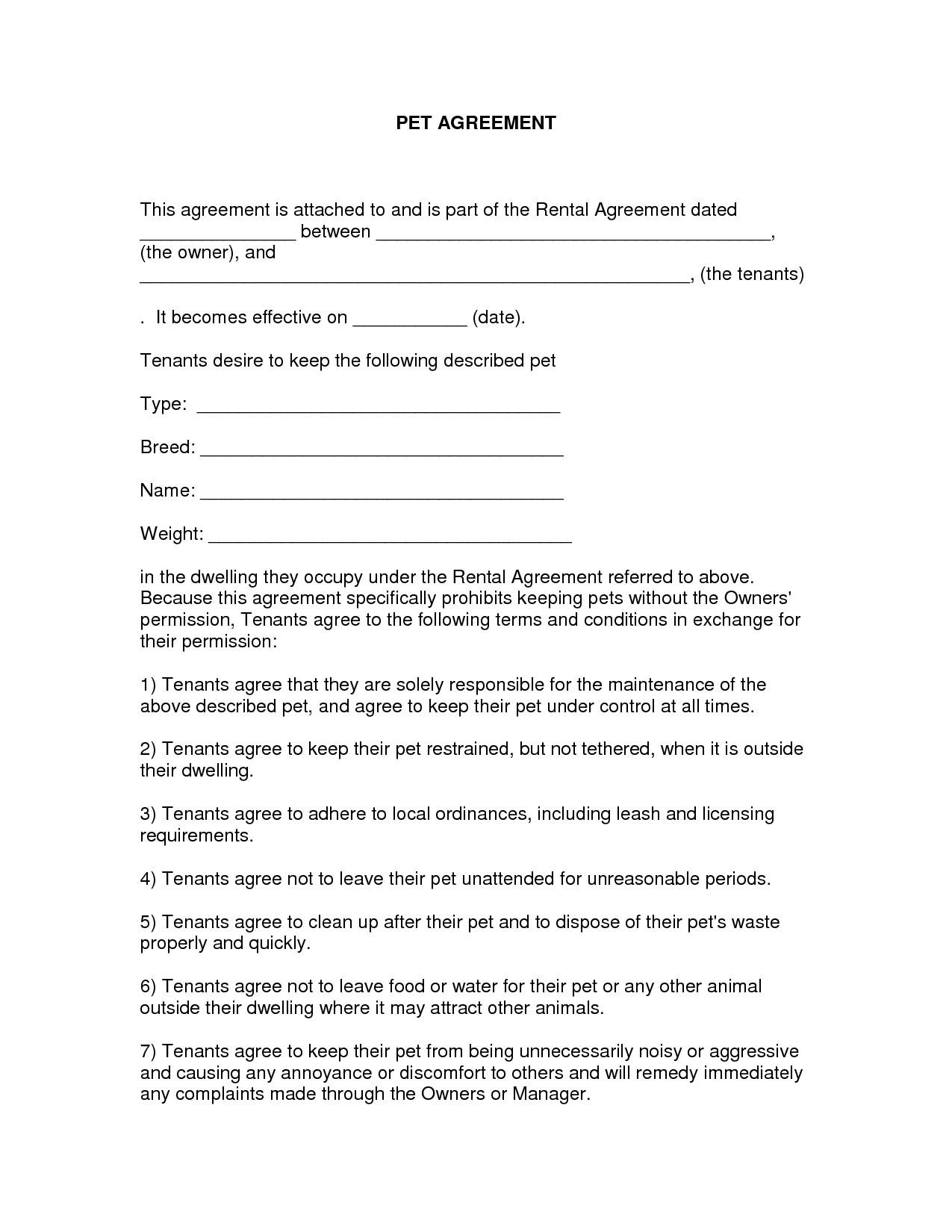 Free Easy Lease Agreement To Print Free Printable Lease Agreement 