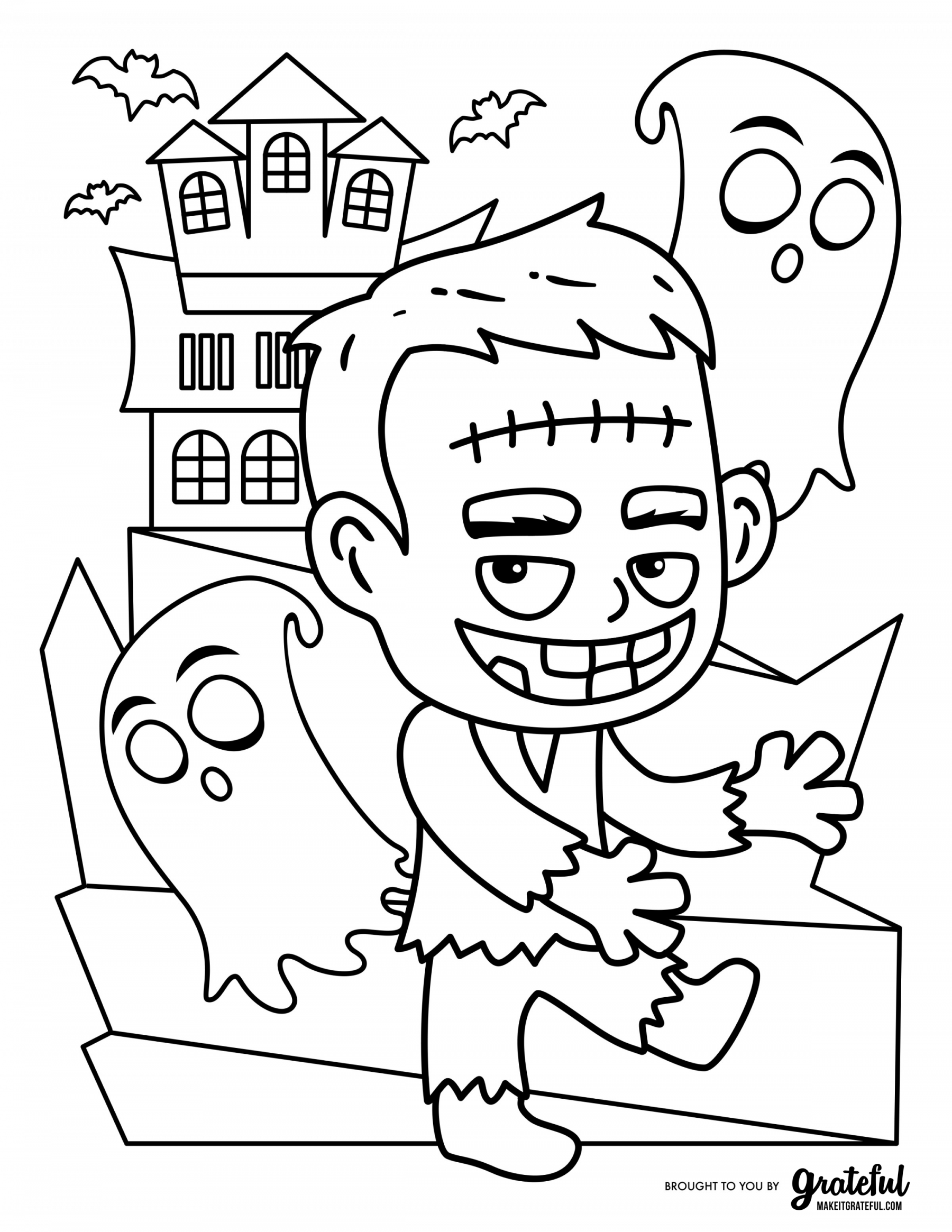 Free Halloween Coloring Pages For Kids or For The Kid In You 