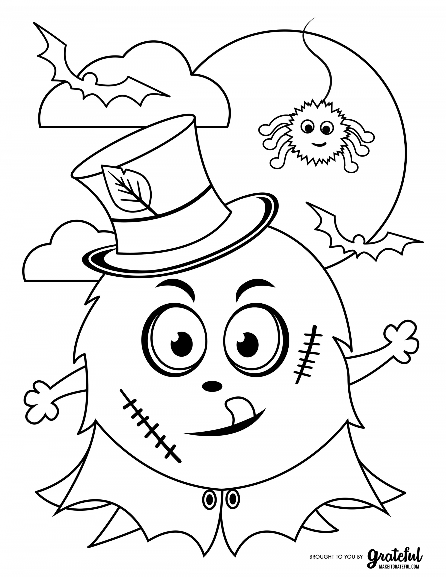 Free Halloween Coloring Pages For Kids or For The Kid In You 