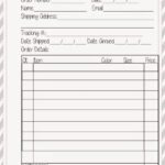 Free Order Form Planner Printable The Stitch Maker