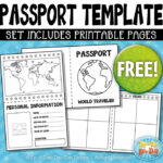FREE Passport Booklet Template Set Includes 3 Page Templates