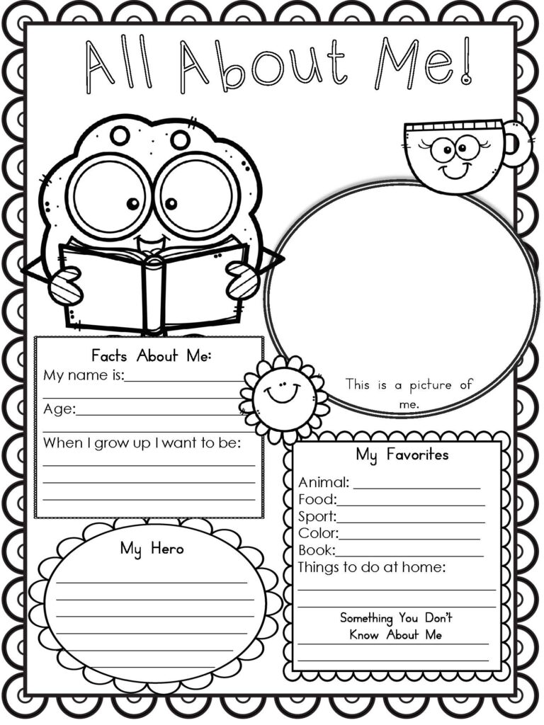 Free Printable All About Me Worksheet Modern Homeschool Family