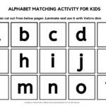 Free Printable Alphabet Matching Worksheets For Toddlers Upper Case