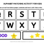 Free Printable Alphabet Matching Worksheets For Toddlers Upper Case