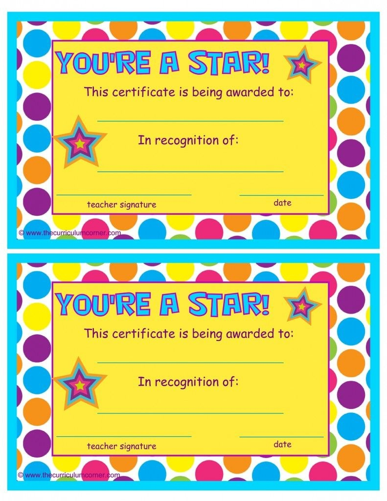 Free Printable Award Certificates For Elementary Students Free Printable