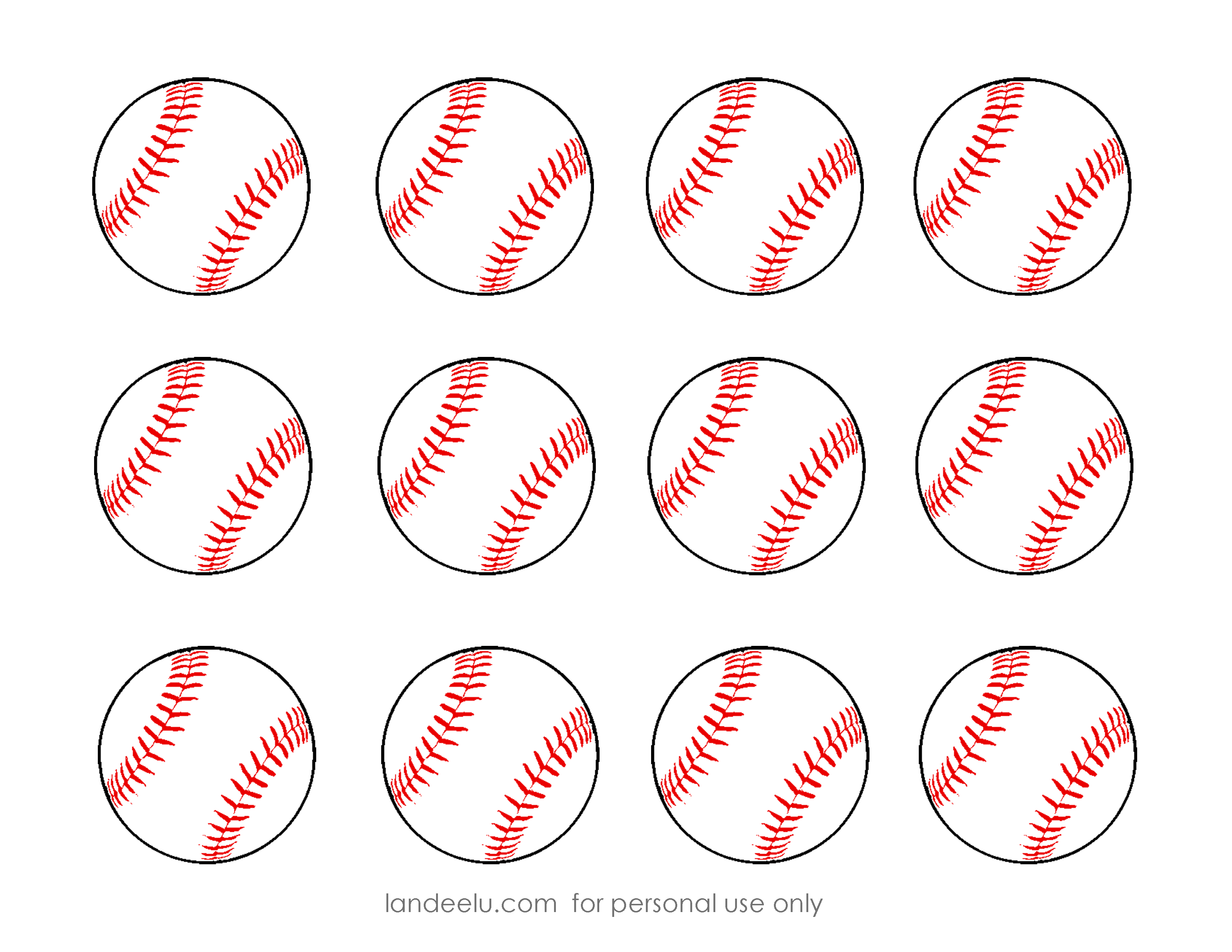 Free Printable Baseball Clip Art Images Inch Circle Punch Or Scissors 