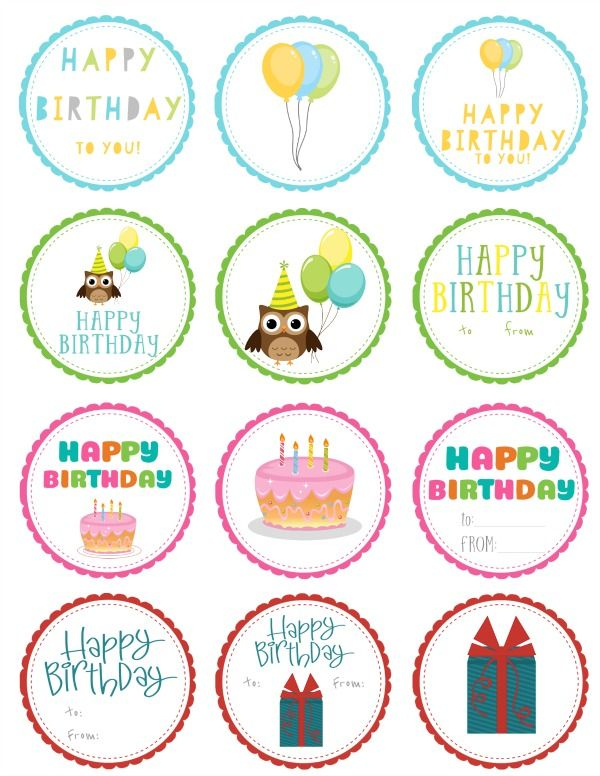 FREE Printable Birthday Gift Tags Free Printable Gift Tags Birthday