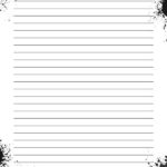 Free Printable Black And White Paint Splatter Stationery In JPG And PDF