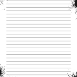 Free Printable Black And White Paint Splatter Stationery In JPG And PDF