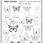 Free Printable Butterfly I Spy Count And Color Activity Page For Kids