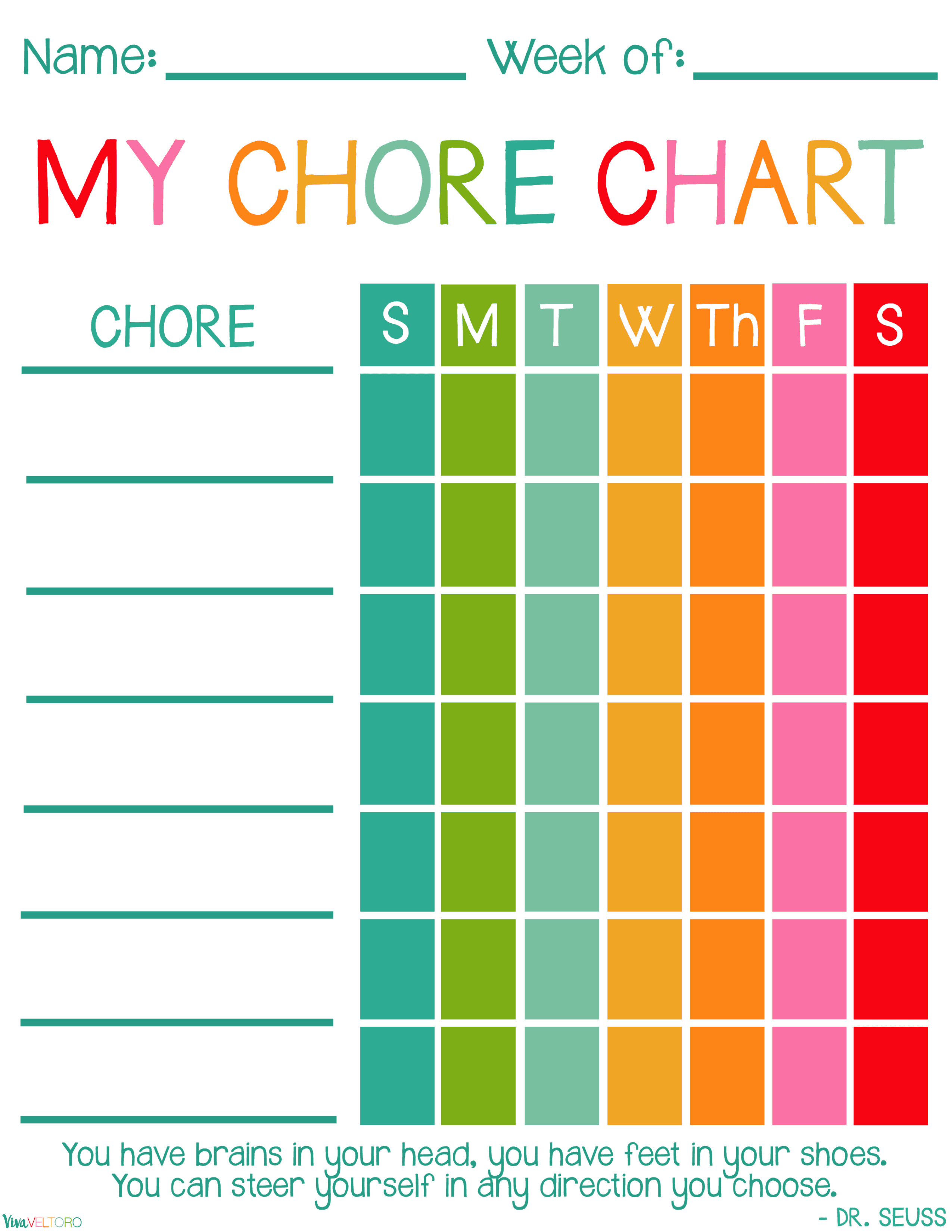Free Printable Chore Charts For Kids Chore Chart Kids Chore Chart 