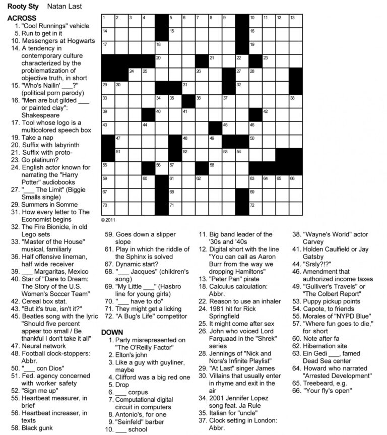 Free Printable Crossword Puzzles For Adults Puzzles Word Searches