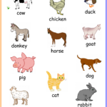 Free Printable Farm Animals Chart Keywords toddler preschool kids learn
