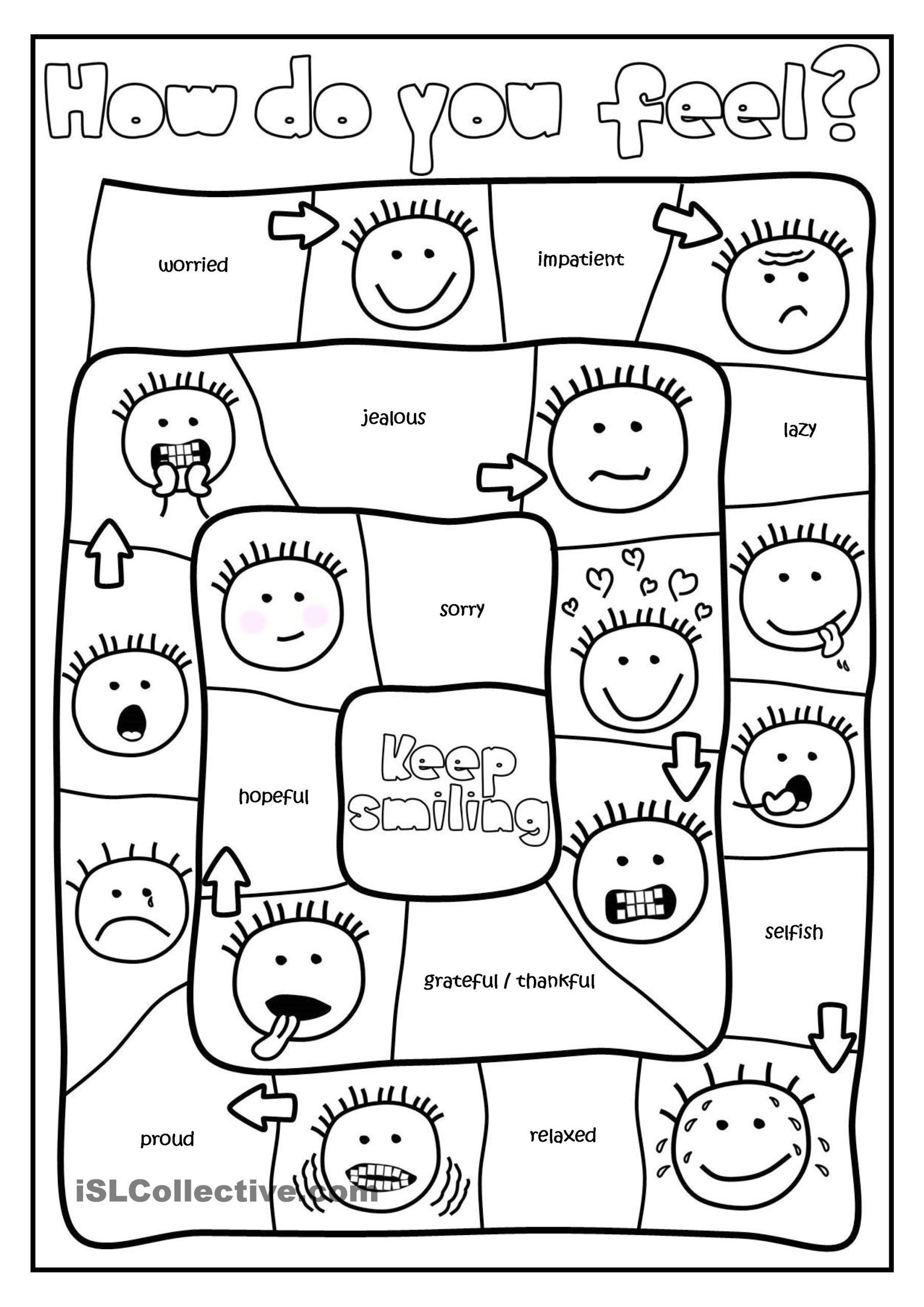 Free Printable Feelings Worksheets For Preschoolers Letter Worksheets