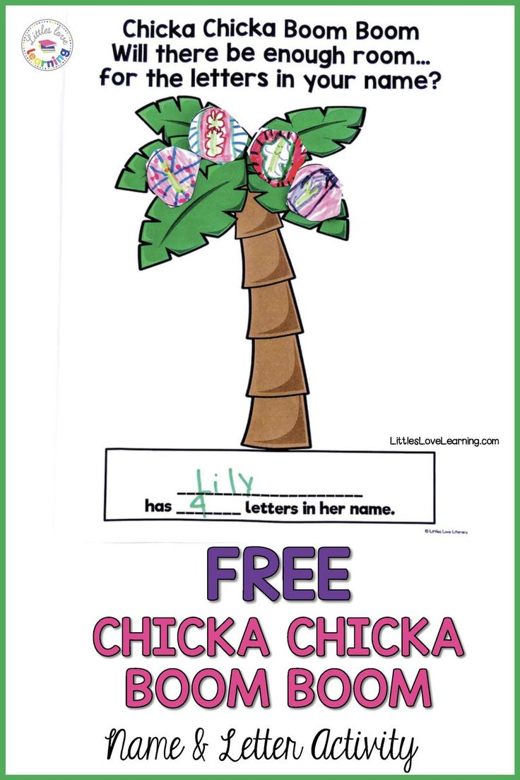 FREE Printable For Chicka Chicka Boom Boom In 2020 Chicka Chicka Boom