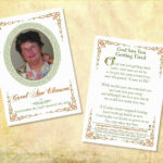 Free Printable Funeral Prayer Card Template Of Memorial Service Program