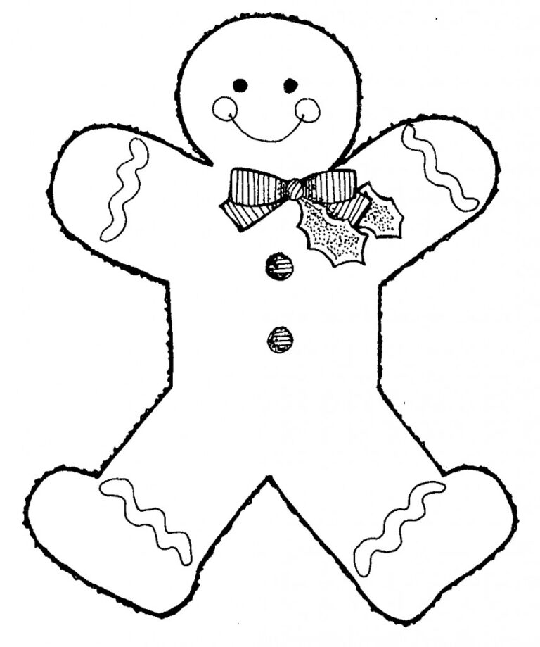 Free Printable Gingerbread Man Coloring Pages For Kids