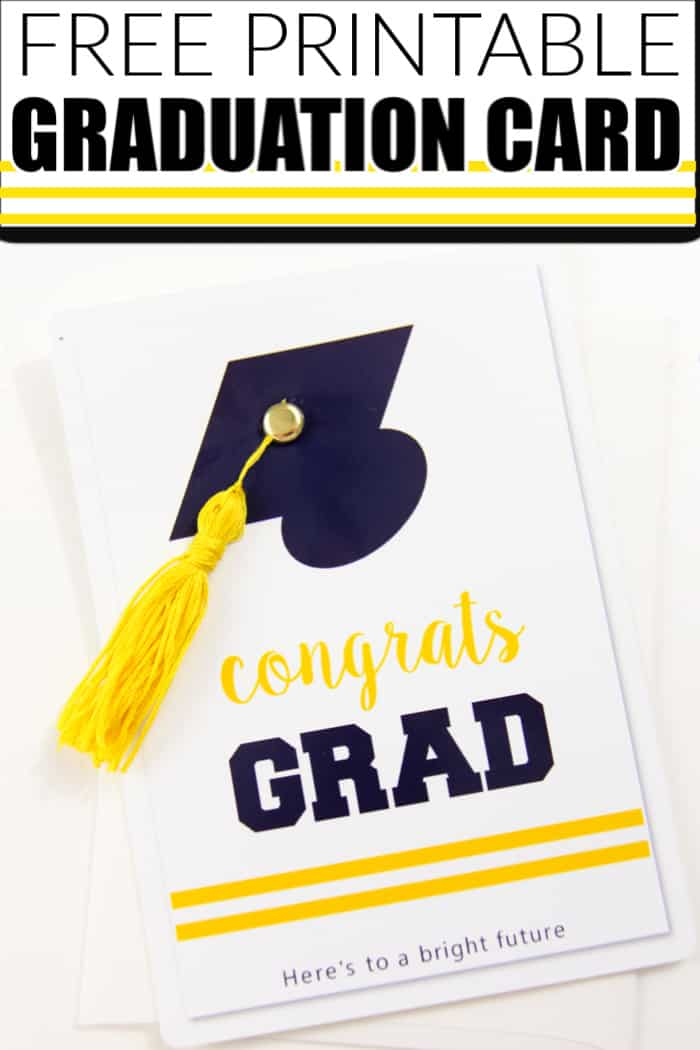 FREE Printable Graduation Card With Tassel For Any Level Graduation