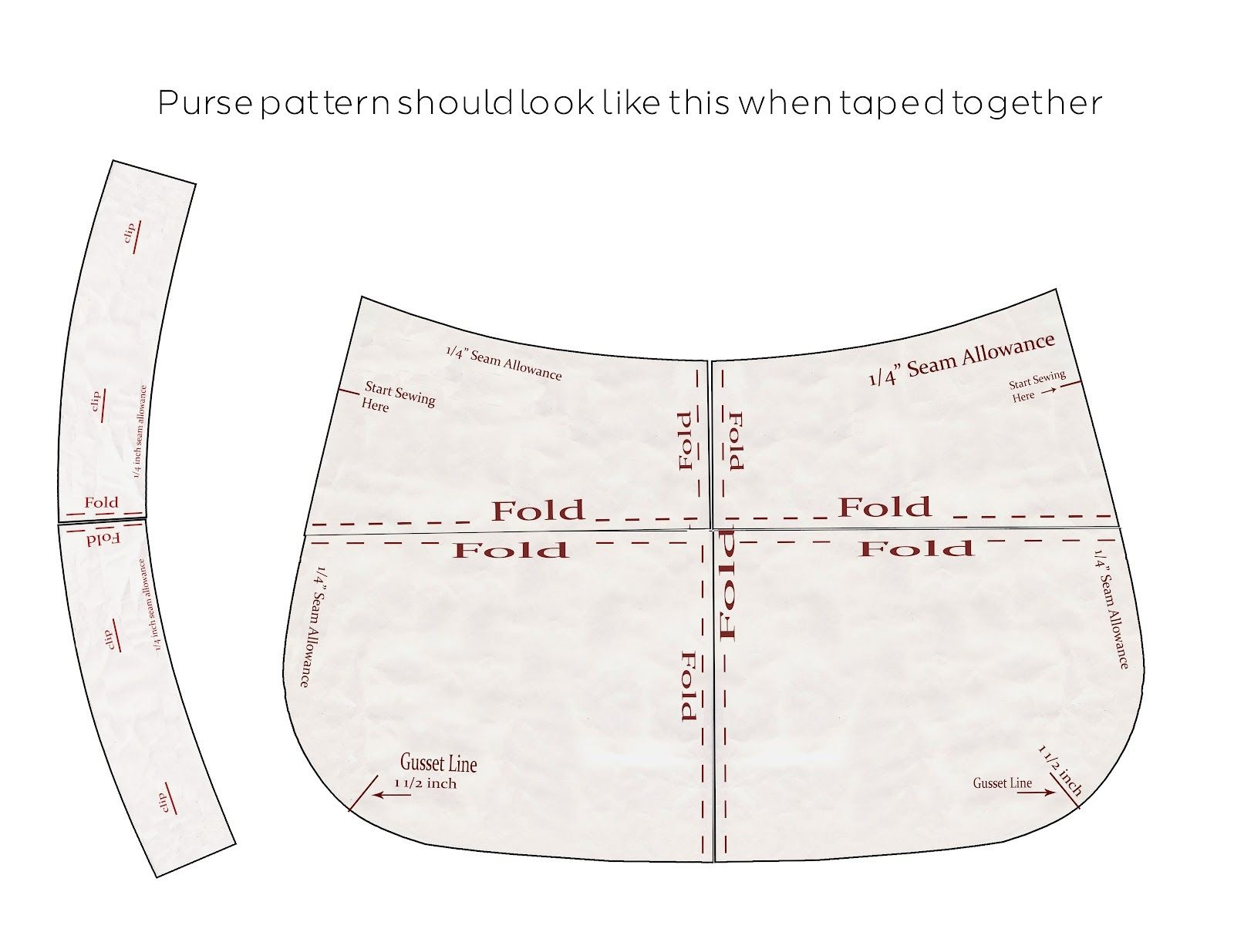 Free Printable Purse Patterns To Sew Free Printable