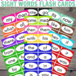 Free Printable Sight Words Flash Cards