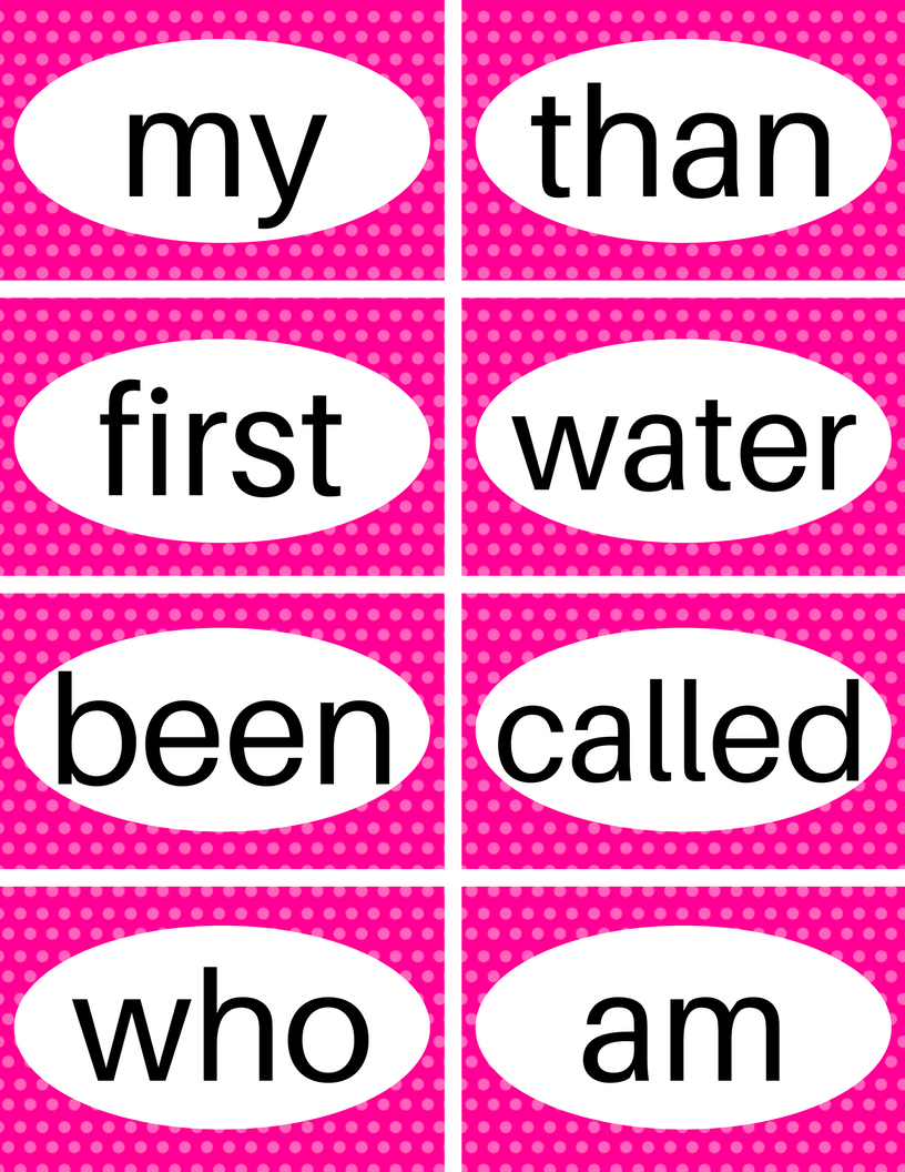 Free Printable Sight Words Flash Cards Sight Word Flashcards 