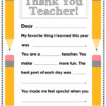 Free Printable Thank You Card Teacher Paper Trail Design Teacher