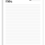 FREE PRINTABLE Use This Free Note Pad Printable To Make Notes Create