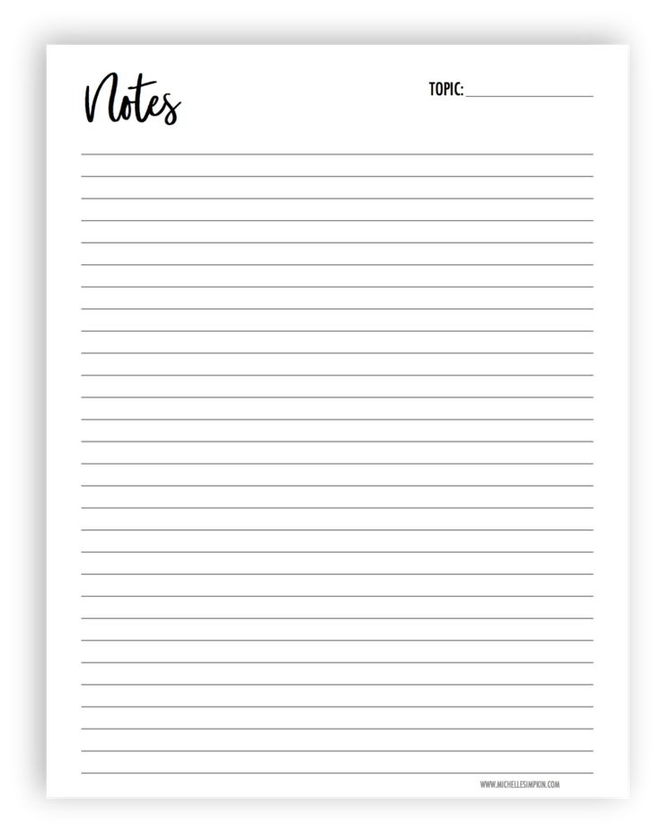 FREE PRINTABLE Use This Free Note Pad Printable To Make Notes Create 