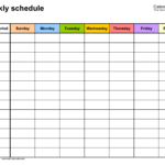 Free Printable Weekly School Schedule With Time Slots Calendar